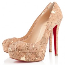 Pantofi cu platformă Christian Louboutin Bianca 140mm, aurii