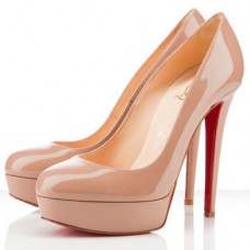 Pantofi cu platformă Christian Louboutin Bianca 140mm, culoare nud