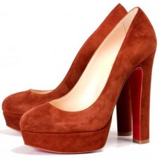 Pantofi cu platformă Christian Louboutin Bianca 140mm maro