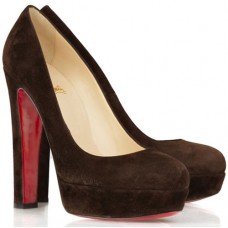 Pantofi cu platformă Christian Louboutin Bianca 140mm, culoare ciocolată