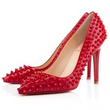 Pantofi Christian Louboutin Pigalle Spikes 100mm Rose Paris