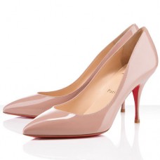 Pantofi Christian Louboutin Piou Piou 80mm, culoare nud
