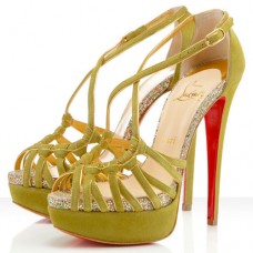 Sandale Christian Louboutin Mignons 140 mm Chartreuse