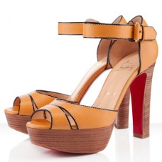 Sandale Christian Louboutin Woodaola 120mm portocalii