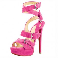 Sandale Christian Louboutin Toutenkaboucle 140mm Rose Matador