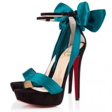 Sandale Christian Louboutin Vampanodo 140mm, culoare păun Sandale Christian Louboutin Vampanodo 140mm, culoare păun
