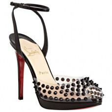 Sandale Christian Louboutin Jeannette Spiked 120mm negre