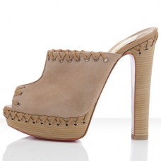 Sandale Christian Louboutin Sablina 140mm, culoare taupe
