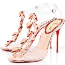 Sandale Christian Louboutin cu imprimeu Bow Bow 100 mm, roz