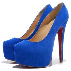 Pantofi cu platformă Christian Louboutin Daffodile 160mm, albaștri