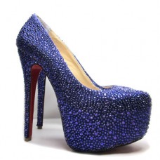 Pantofi cu platformă Christian Louboutin Daffodile 160mm, albaștri