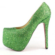 Pantofi cu platformă Christian Louboutin Daffodile 160mm, verzi