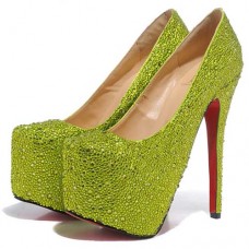 Pantofi cu platformă Christian Louboutin Daffodile 160mm, verzi