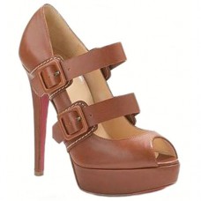 Pantofi Christian Louboutin Bikiki 140mm Mary Jane, maro