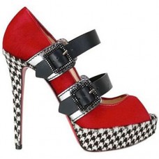 Pantofi Christian Louboutin Bikiki 140mm Mary Jane, roșii