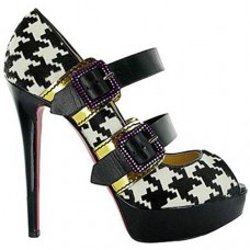 Pantofi Christian Louboutin Bikiki 140mm Mary Jane, negri