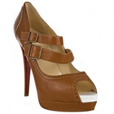 Pantofi Christian Louboutin Luly 140mm Mary Jane, maro Pantofi Christian Louboutin Luly 140mm Mary Jane, maro