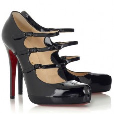 Pantofi Christian Louboutin Dillian 120mm Mary Jane, negri