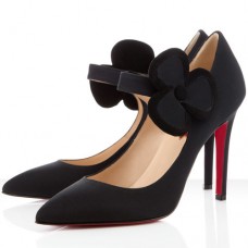 Pantofi Christian Louboutin Pensee Mary Jane 100mm Negri Pantofi Christian Louboutin Pensee Mary Jane 100mm Negri