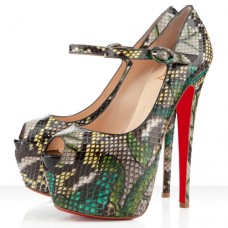 Pantofi Christian Louboutin Lady Highness Mary Jane 160mm, verzi Pantofi Christian Louboutin Lady Highness Mary Jane 160mm, verzi