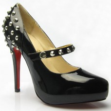 Pantofi Christian Louboutin Mad 120mm Mary Jane, negri