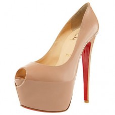 Pantofi Christian Louboutin Highness 160mm cu vârf deschis, bej