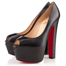 Pantofi Christian Louboutin Shameless 160mm cu vârful deschis, negri