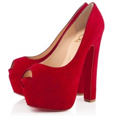 Pantofi Christian Louboutin Shameless 160mm cu vârf deschis, roșii