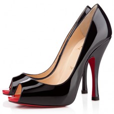 Pantofi Christian Louboutin Maryl 120mm cu vârful deschis, negri