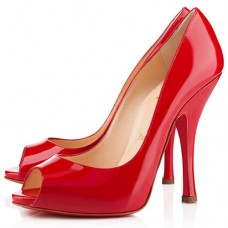 Pantofi Christian Louboutin Maryl 120mm cu vârf deschis, roșii