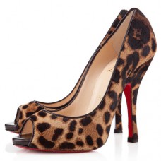 Pantofi Christian Louboutin Maryl 120mm cu vârful deschis, cu imprimeu leopard