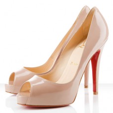 Pantofi cu toc înalt Christian Louboutin Very Prive 120mm, culoare nud