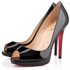 Pantofi Christian Louboutin Yolanda Spikes 120mm cu vârf deschis, negri