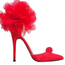 Pantofi Christian Louboutin Eugenie 120mm pentru ocazii speciale, roșii