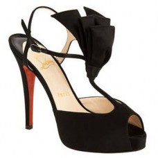 Pantofi Christian Louboutin Ernesta T-strap 100mm pentru ocazii speciale, negri