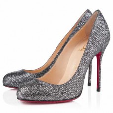 Pantofi Christian Louboutin Fifi Strass 100mm gri