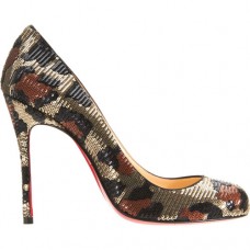 Pantofi Christian Louboutin Fifi 100mm cu imprimeu leopard