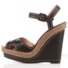 Pantofi cu platformă Christian Louboutin Almeria 120mm Negri