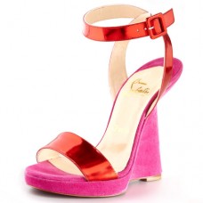 Pantofi cu platformă Christian Louboutin Djaldos Spechio Colorblock roz