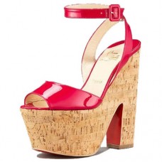 Pantofi cu platformă Christian Louboutin Super Dombasle 140mm roșii