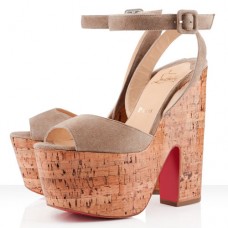 Christian Louboutin Super Dombasle 140mm Wedges Taupe Christian Louboutin Super Dombasle 140mm Wedges Taupe