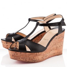 Pantofi cu platformă Christian Louboutin Marina Liège 100mm negri