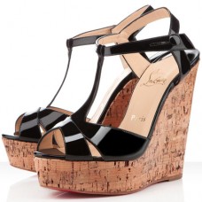 Pantofi cu platformă Christian Louboutin Marina Liege 140mm negri