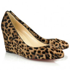 Pantofi cu platformă Christian Louboutin Peanut 80mm cu imprimeu leopard
