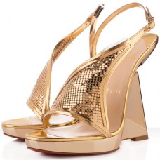 Pantofi cu platformă Christian Louboutin Roxy Muse 120mm aurii