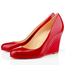 Pantofi cu platformă Christian Louboutin Ron Ron Zeppa 80mm roșii