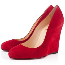 Pantofi cu platformă Christian Louboutin Ron Ron Zeppa 100mm roșii