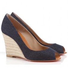 Pantofi cu platformă Christian Louboutin Pepi 80mm, albaștri