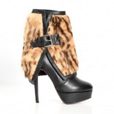 Ghete Christian Louboutin Armony 140mm cu imprimeu leopard
