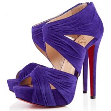 Ghete Christian Louboutin Bandra 140mm, maro